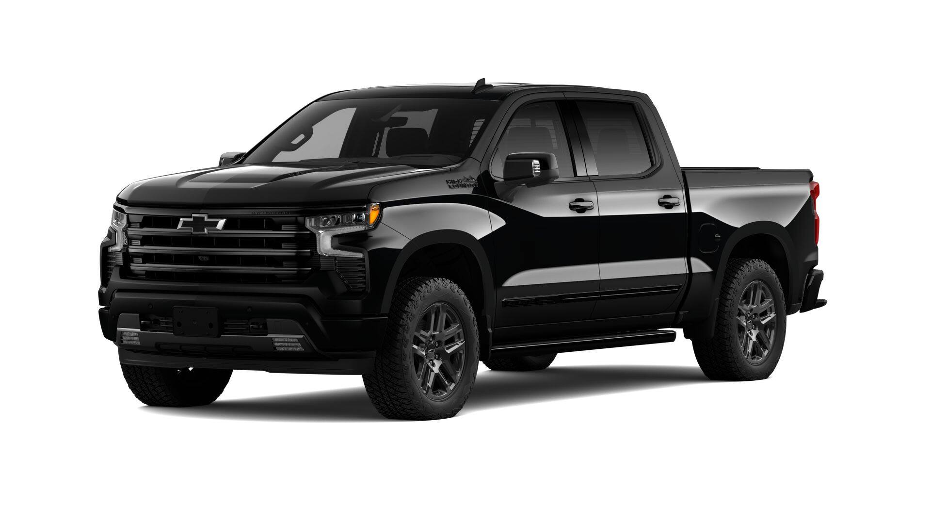 2026 Chevrolet Silverado 1500 High Country in Black — front three-quarter view