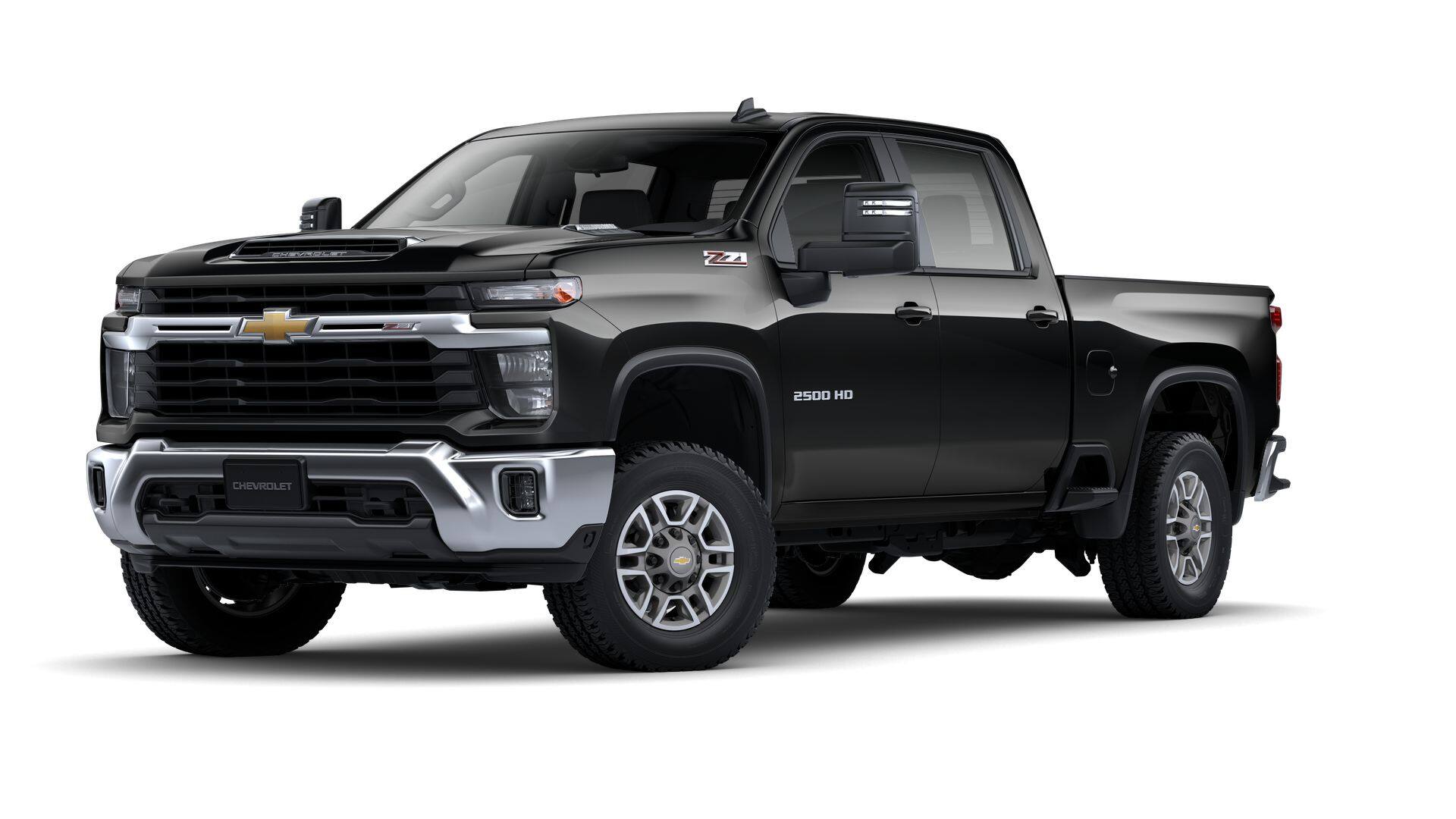 2025 Chevrolet Silverado 2500 HD LT in Black — front three-quarter view