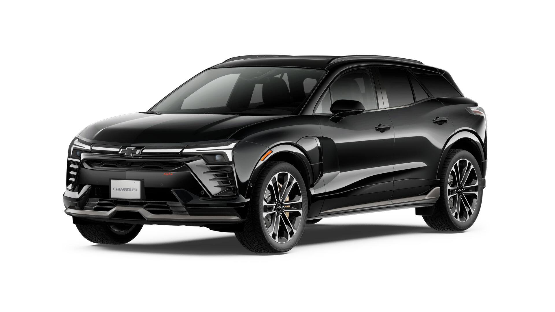 2026 Chevrolet Blazer EV SS in Black — front three-quarter view
